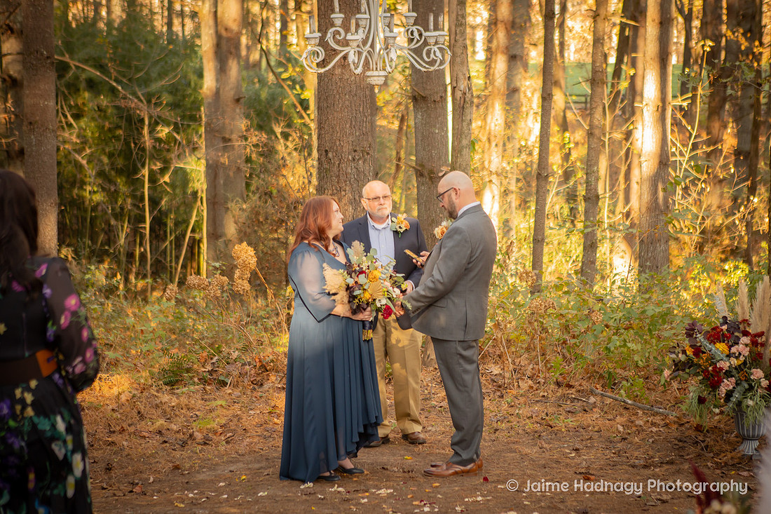 Outdoor Fall Wedding in the Forest | Asheville Wedding Photographer