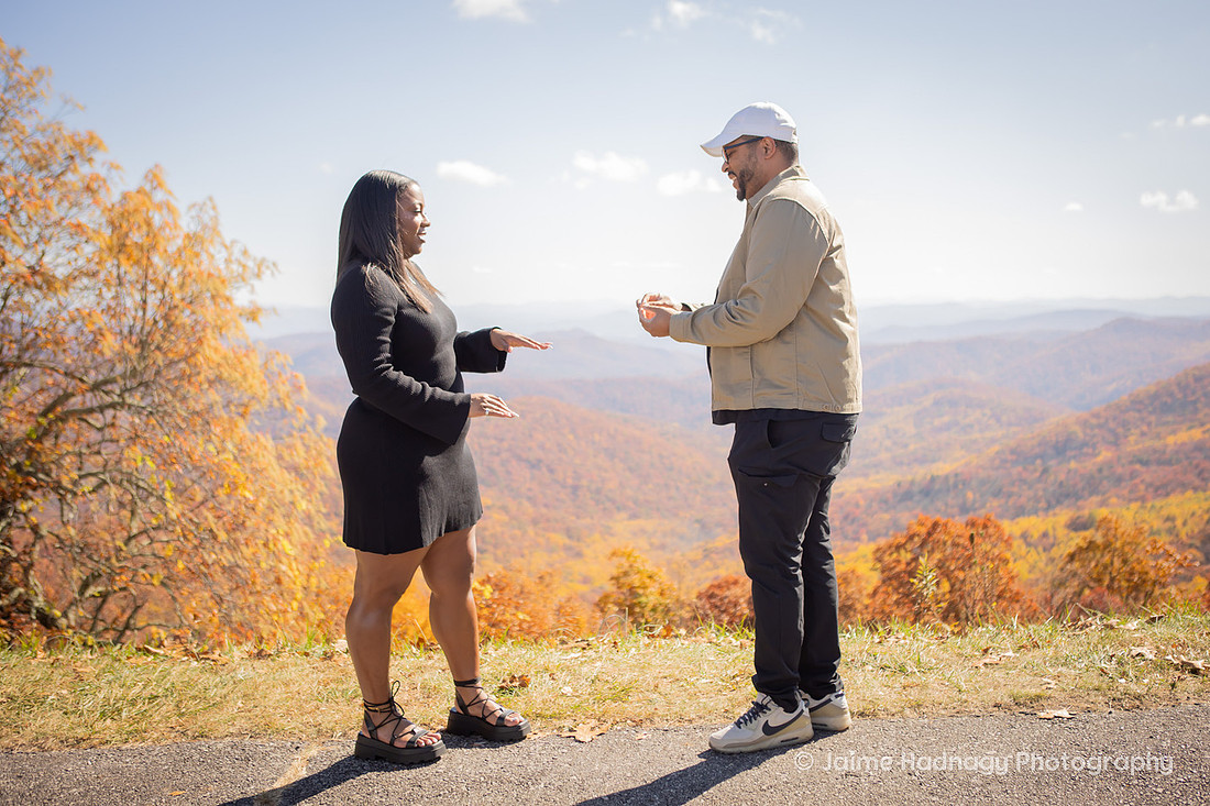 Best Proposal Reaction | Asheville Engagement Photographer