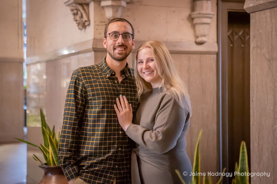 Surprise Proposal and Engagement Photos at The Grove Arcade | Asheville Photographer