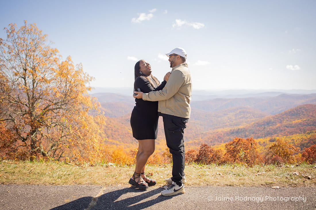 Best Proposal Reaction | Asheville Engagement Photographer