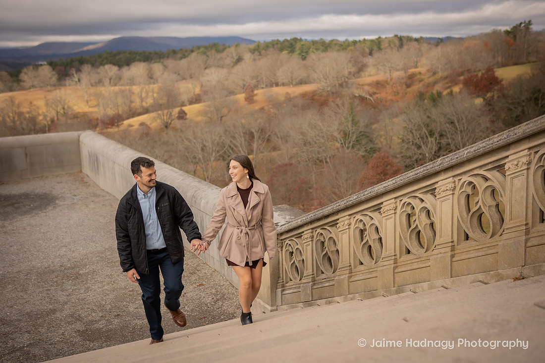 Engagement Photo Session at the Biltmore Estate with Family 