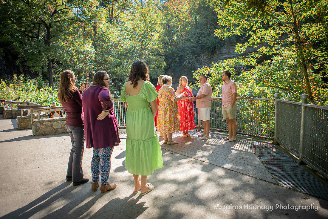 Elopement above Looking Glass Falls | Asheville Wedding Photographer
