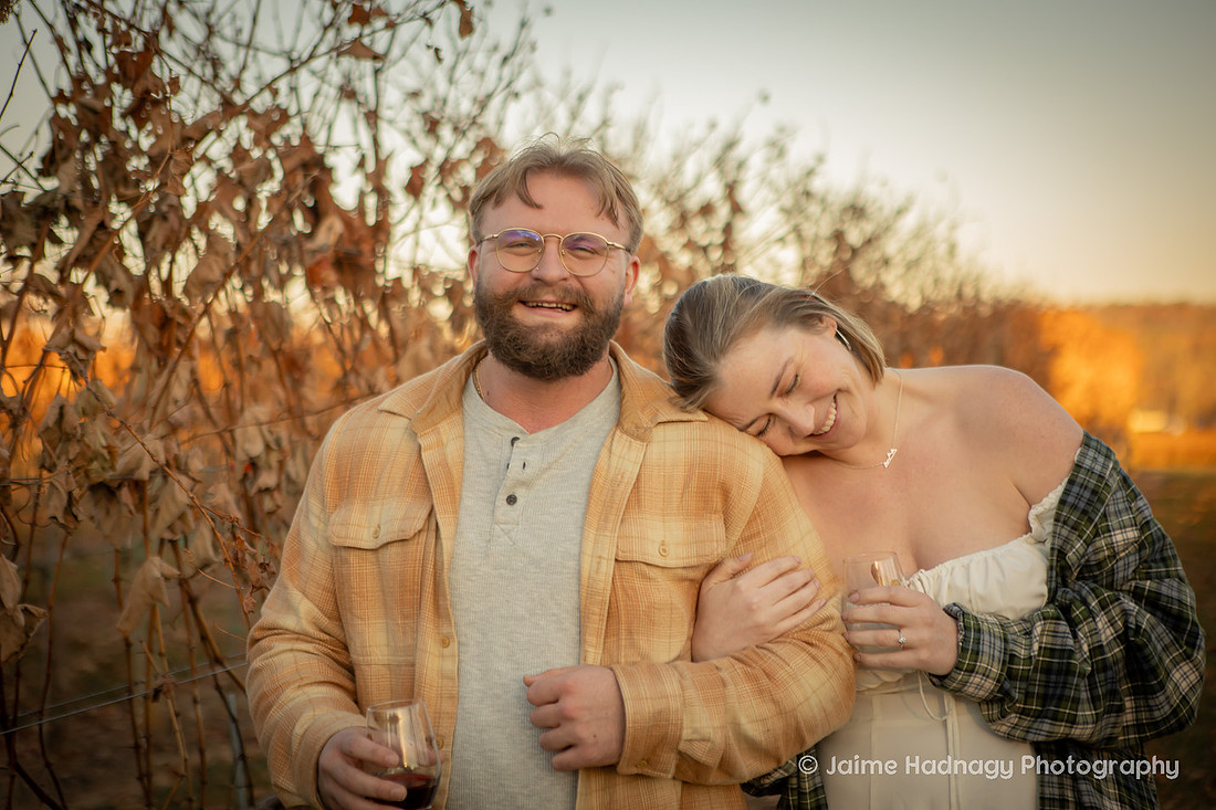 Hendersonville Vineyard Engagement Photos