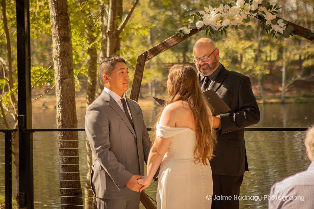 Micro Wedding by a Pond | Asheville Elopement Photographer | Greenville SC | Piney Grove Ranch