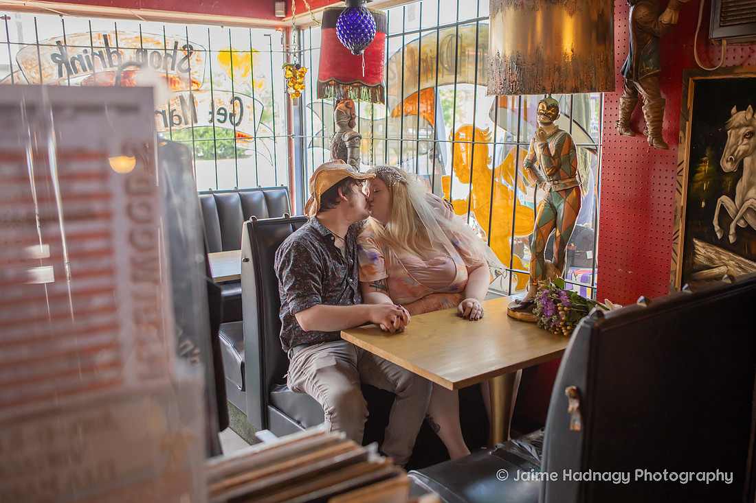 Last Minute Elopement at Fleetwoods Rock n Roll Chapel | Asheville Wedding Photographer