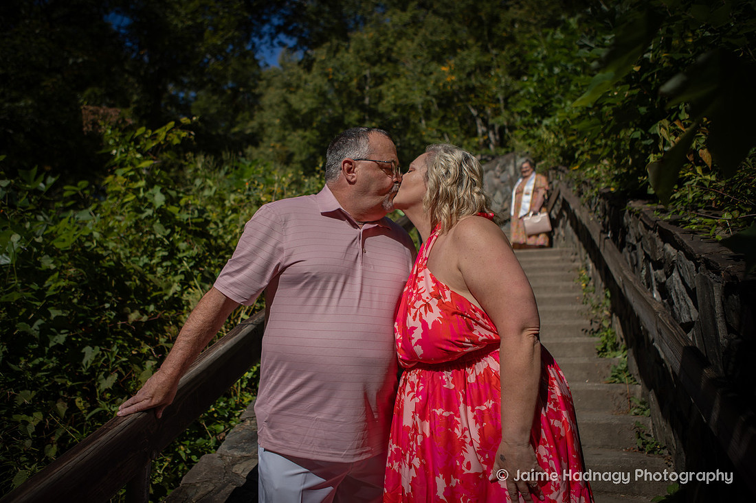 Outdoor Elopement Photography at Looking Glass Falls Brevard, NC