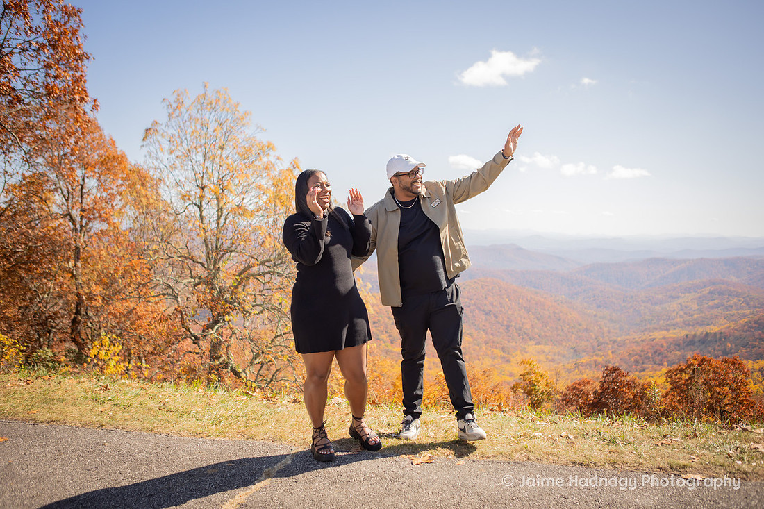 Parkway Engagement | Asheville Proposal Photographer