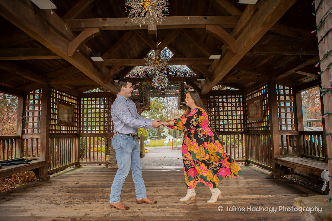 Rainy Day Proposal Photography at the Arboretum in Asheville | Engagement Photographer