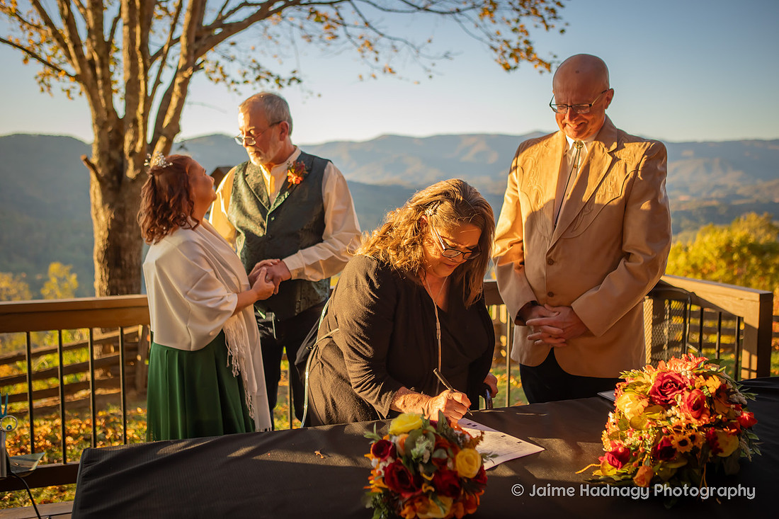 Outdoor Wedding in Nature in the Mountains