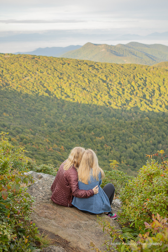 Asheville Surprise Hiking Proposal Photoshoot