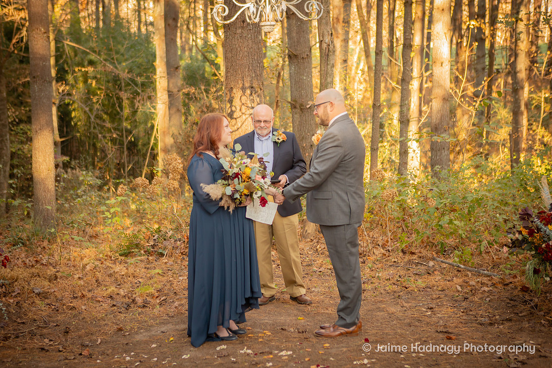 Outdoor Fall Wedding in the Forest | Asheville Wedding Photographer