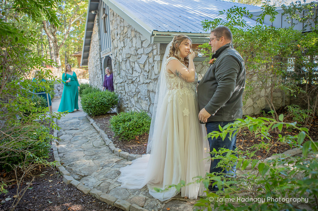 First Look Wedding Photos with Dad | Asheville Wedding Photographer