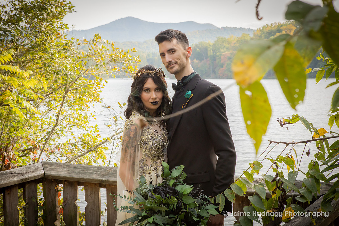 Asheville Wedding Photographer Micro Wedding Outdoors in Autumn