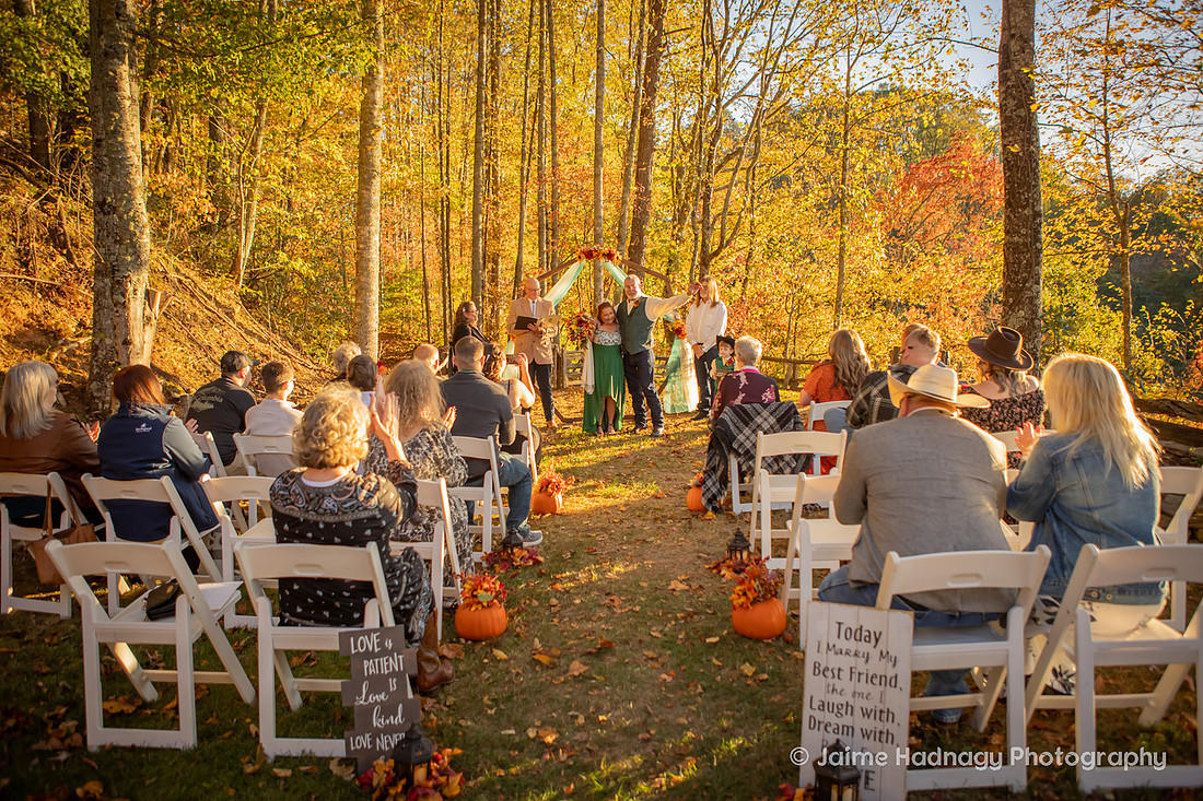 Outdoor Wedding in Nature in the Mountains
