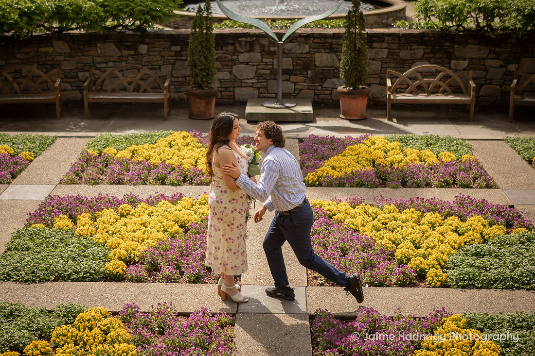Romantic Surprise Proposal at the NC Arboretum | Asheville Engagement Photographer