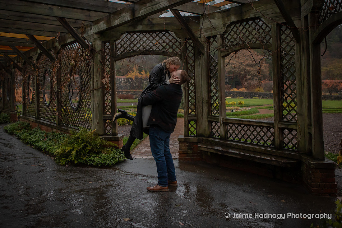 Couple Kissing in the Rain