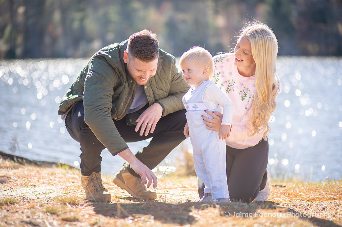 Family Photography in Asheville with One Year Old at Beaver Lake and the Bird Sanctuary