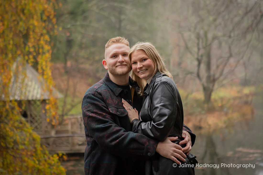 Romantic Rainy Engagement Session at Biltmore Estate