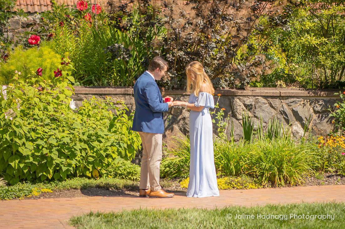 Surprise Proposal in the Walled Gardens of Biltmore Estate | Asheville Engagement Photographer