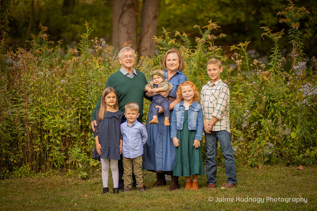 Extended Family Photos at Botanical Gardens in Asheville