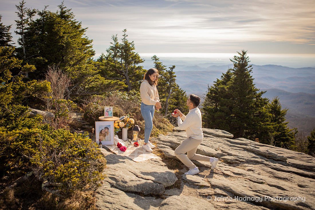 Grandfather Mountain Proposal Photographer