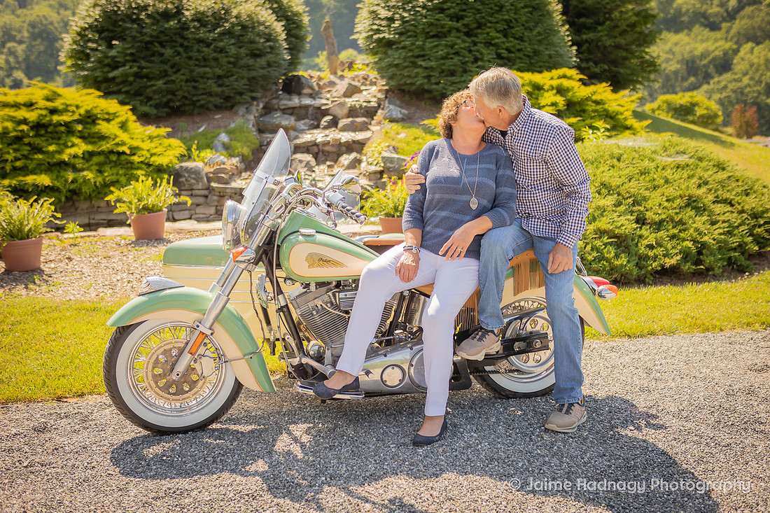 Couples Photoshoot with Motorcycle | Asheville Photographer