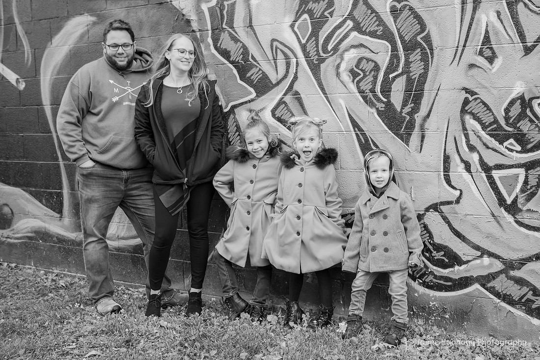 Fun Family Photography with Graffiti | Asheville Kid's Photographer