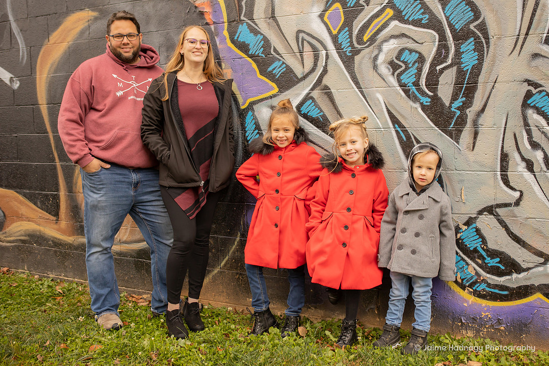 Fun Family Photography with Graffiti | Asheville Kid's Photographer