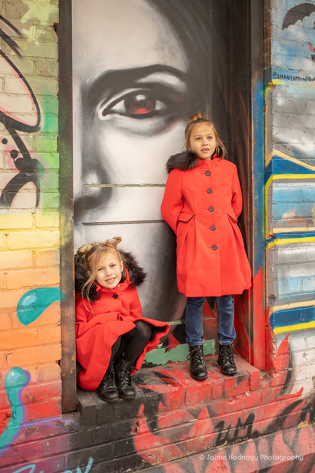 Family Photos in Asheville with Art and Graffiti