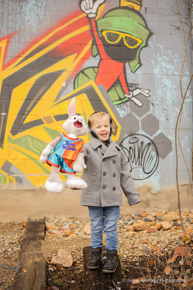 Family Photos in Asheville with Art and Graffiti