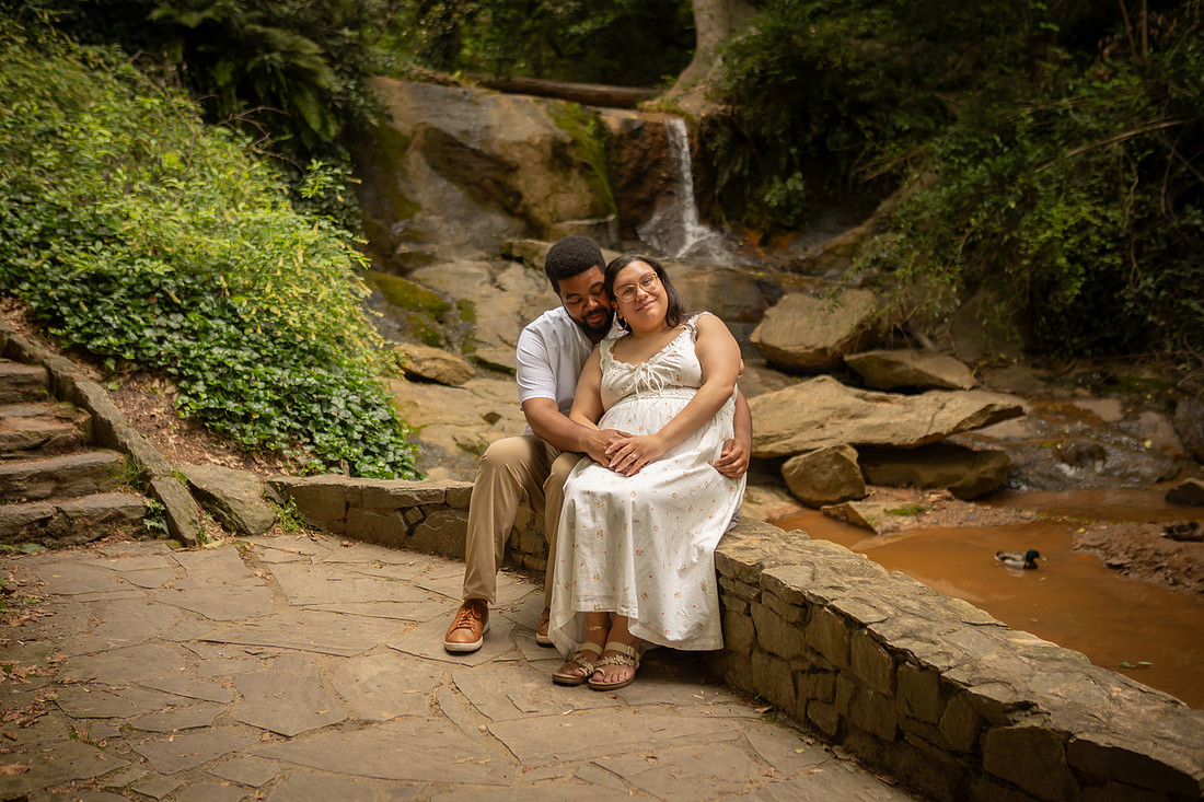 Engagement Photography in Falls Park in Greenville SC 