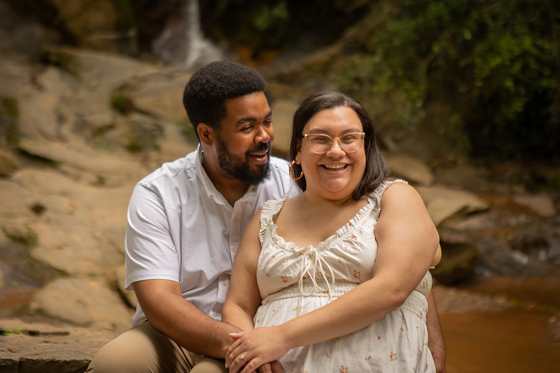 Engagement Photography in Falls Park in Greenville SC 