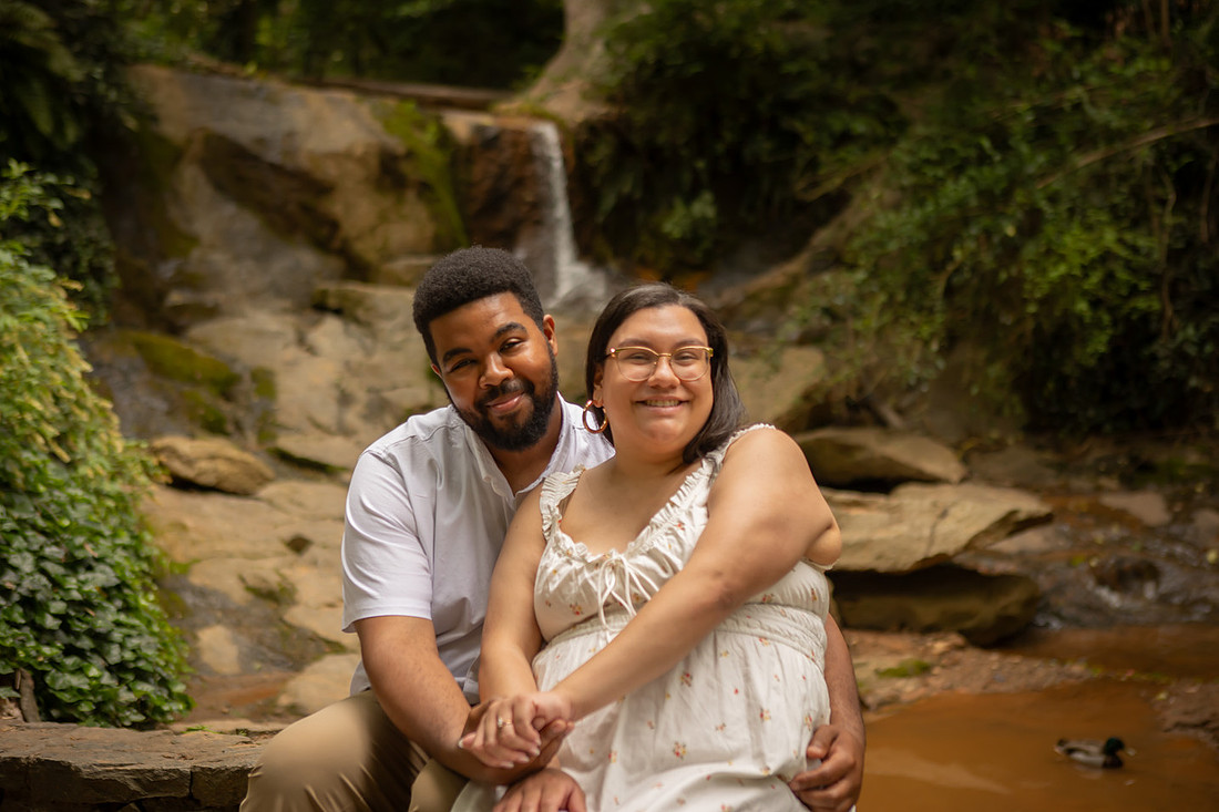 Engagement Photography in Falls Park in Greenville SC 