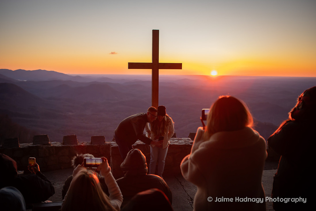 Surprise Proposal at Pretty Place at Sunrise