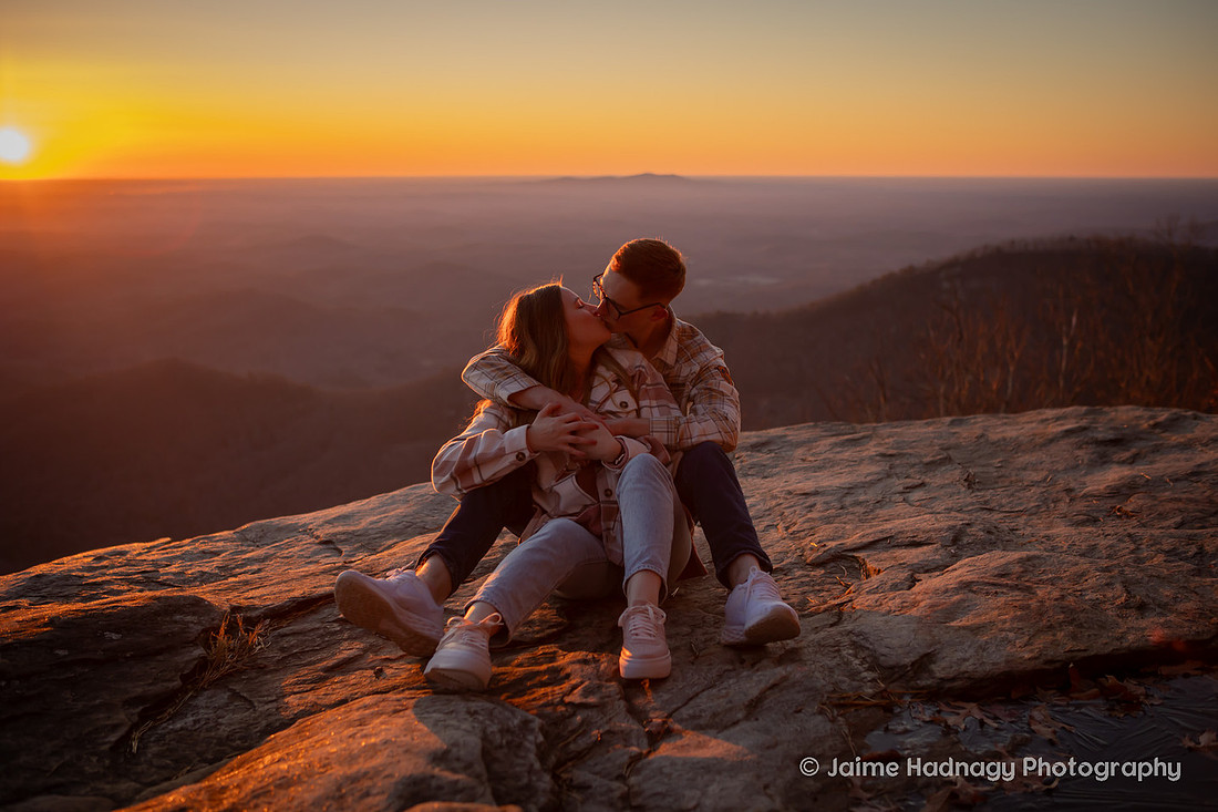 Engagement Photography at Sunrise Pretty Place Cleveland SC