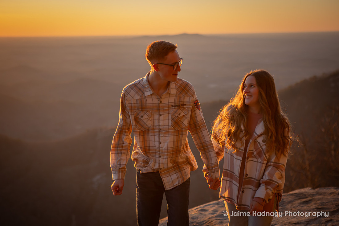 Engagement Photography at Sunrise Pretty Place Cleveland SC