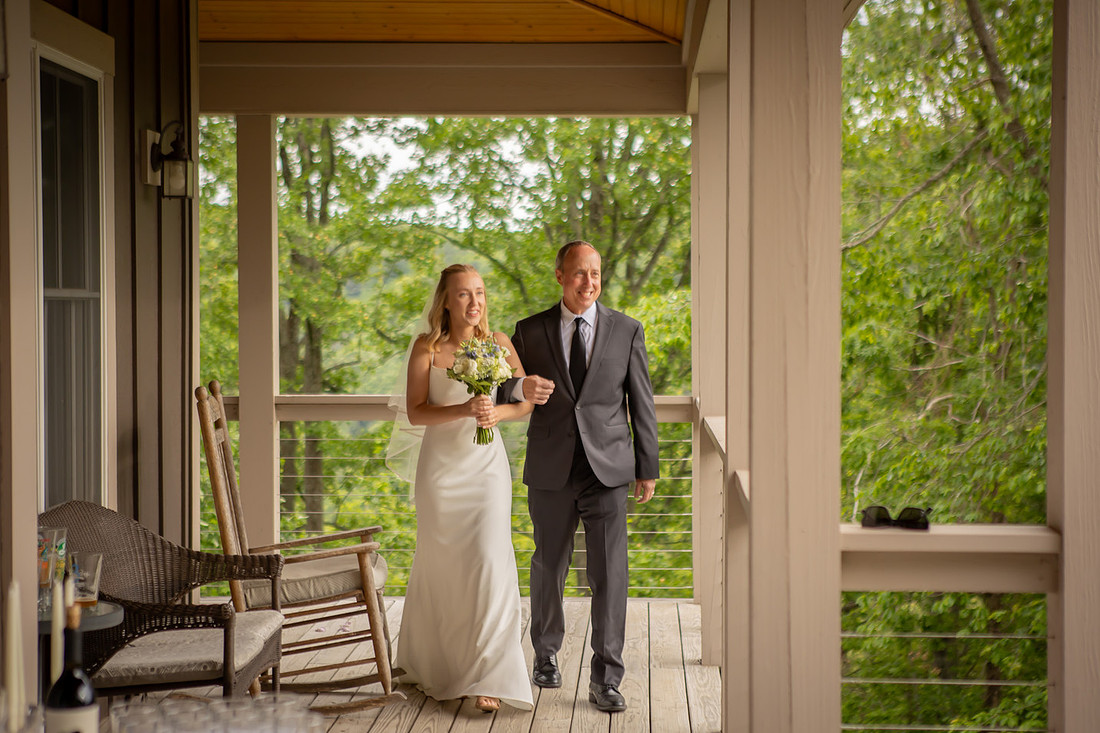 Micro Wedding at VRBO House in the Mountains | Asheville Elopement