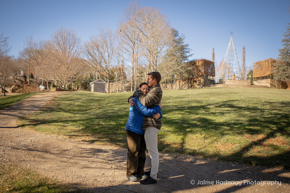 Surprise Proposal at the NC Arboretum | Asheville Proposal Photographer