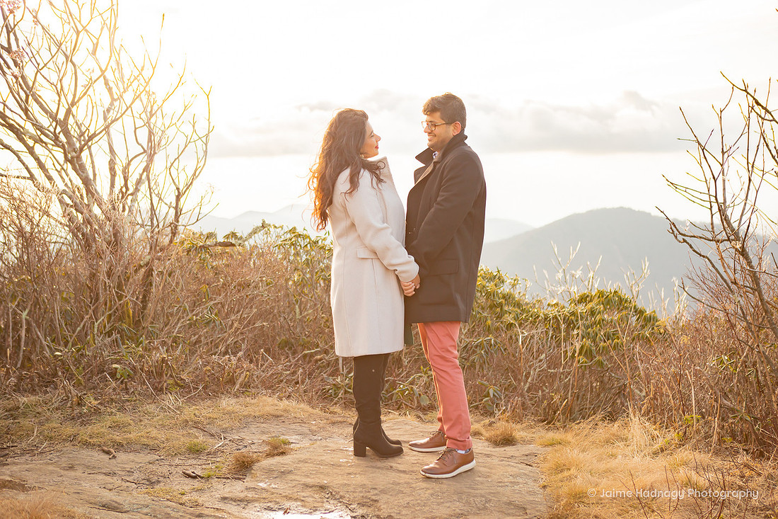 Blue Ridge Parkway Couples Photos Hiking | Asheville Photographer