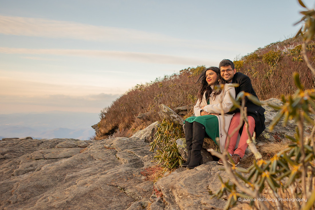 Blue Ridge Parkway Couples Photos Hiking | Asheville Photographer