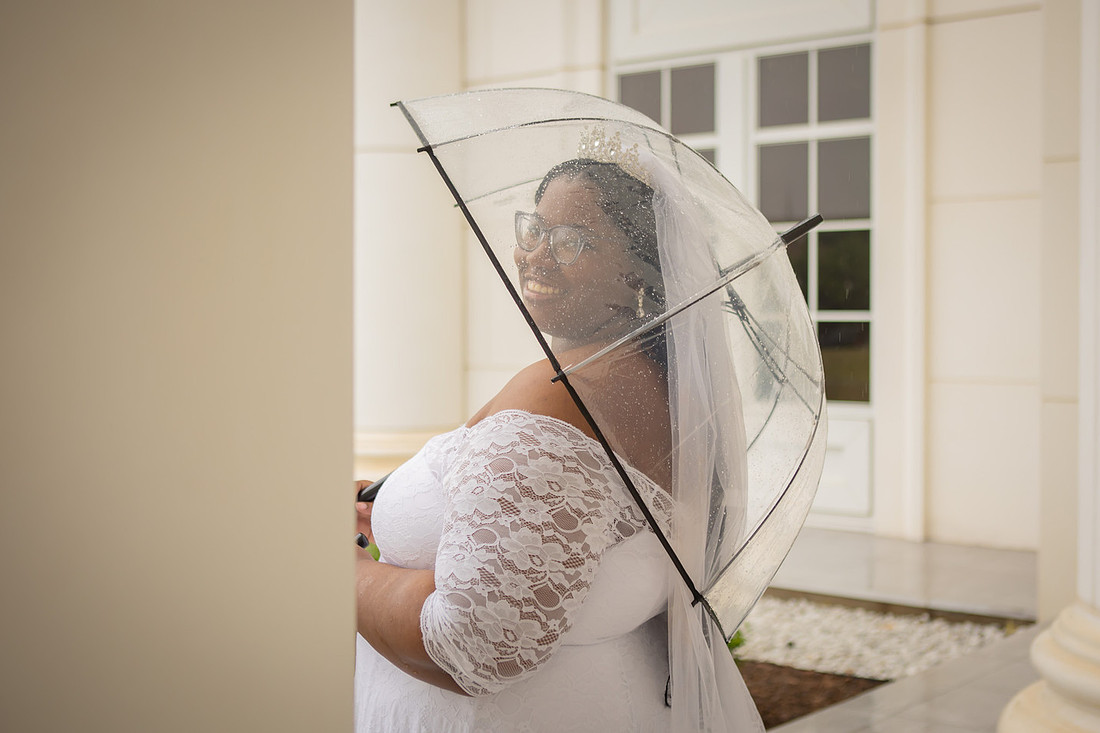 Bride outside of the Spartanburg Courthouse | Wedding Photographer
