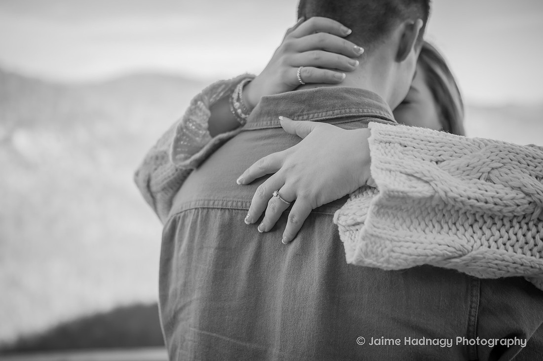 Engagement at Chimney Rock | WNC Proposal Photographer