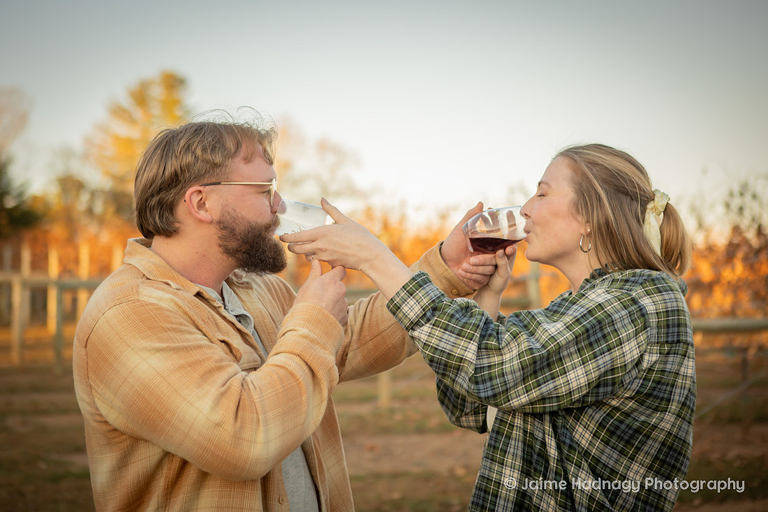 Hendersonville Vineyard Engagement Photos