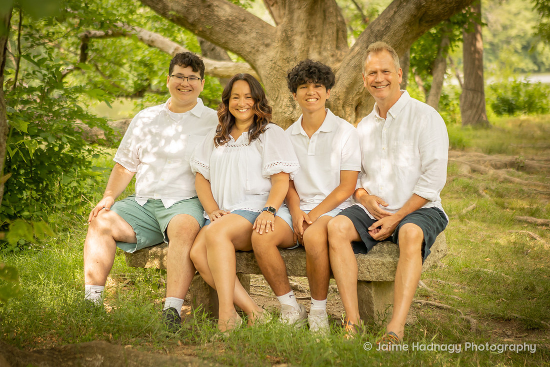Family Photos in a Big Tree | Asheville Photographer