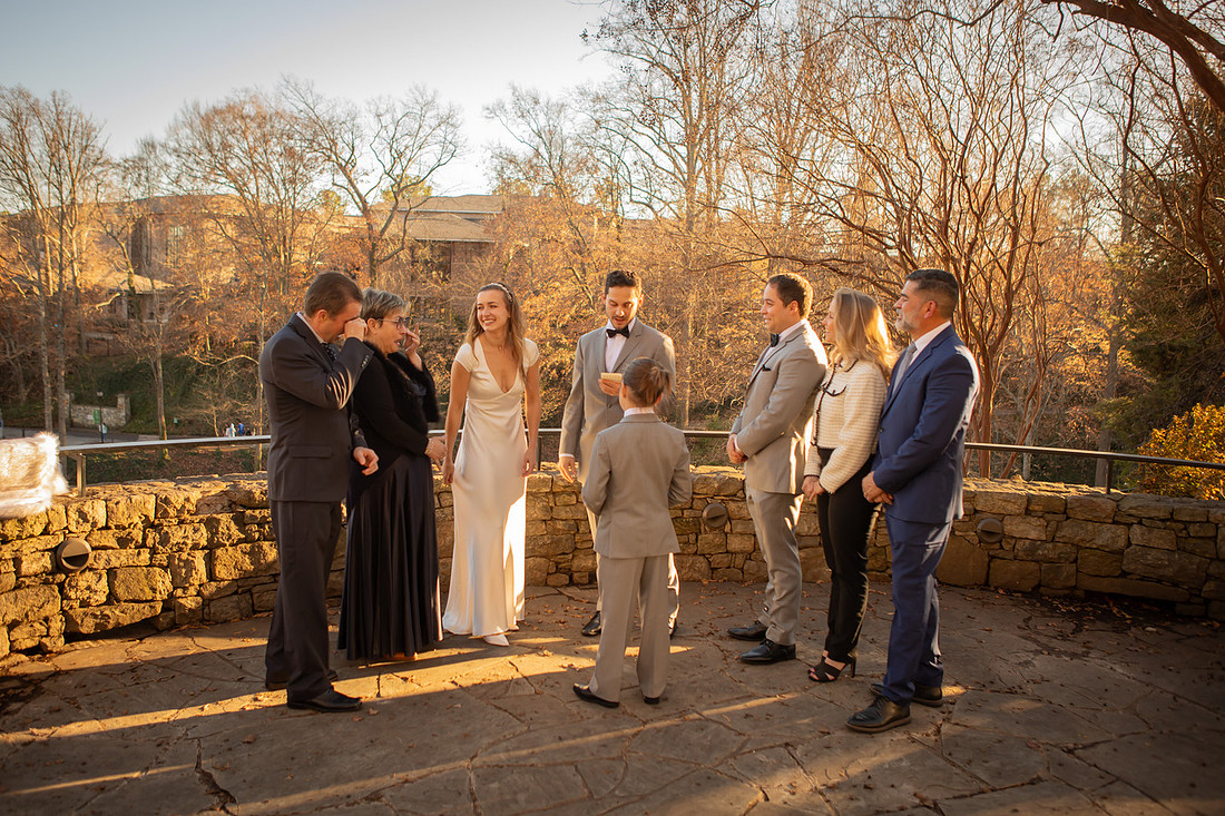 Small Wedding at Falls Park Greenville SC Elopement Photographer