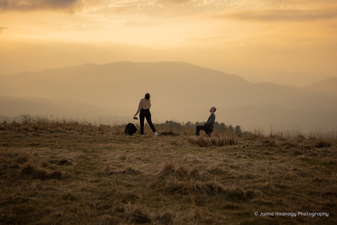 Surprise Proposal at Max Patch | Asheville Engagement Photographer