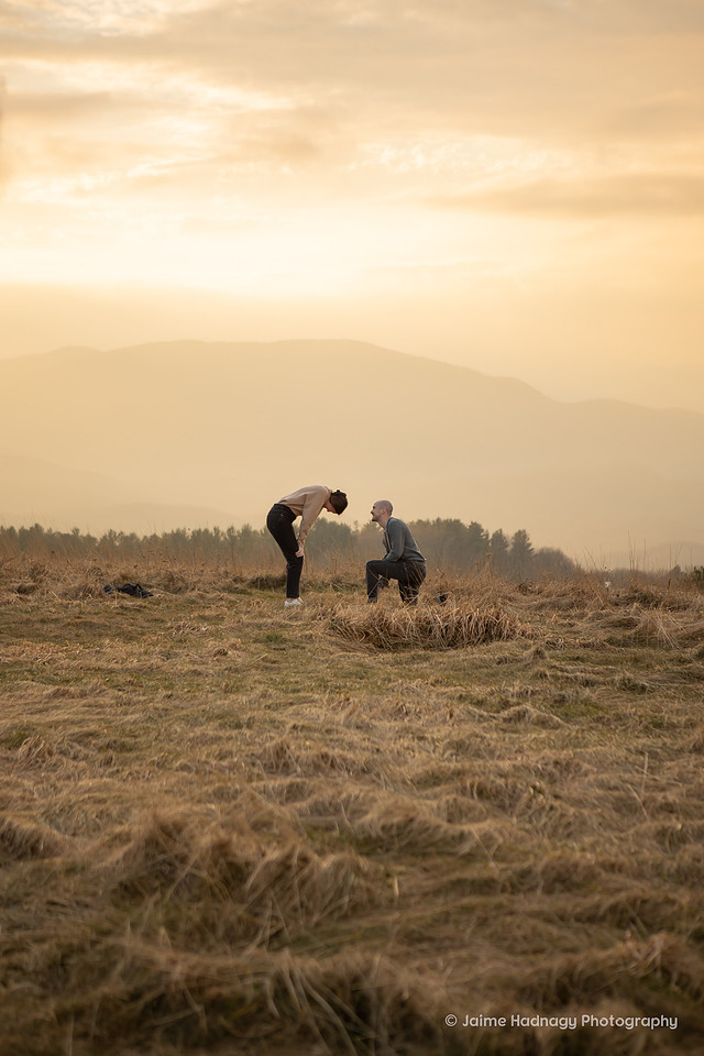 Surprise Proposal at Max Patch | Asheville Engagement Photographer