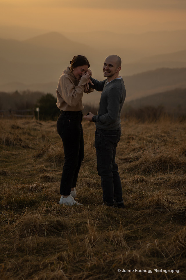 Surprise Proposal at Max Patch | Asheville Engagement Photographer