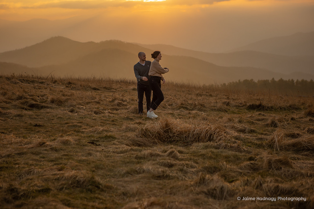 Beautiful Sunset Proposal at Max Patch | Asheville Photographer