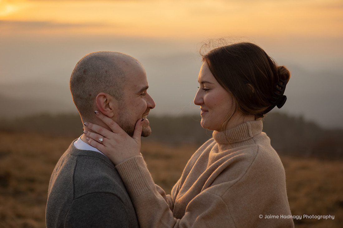 Sunset Engagement at Max Patch Hike | Asheville Proposal Photographer